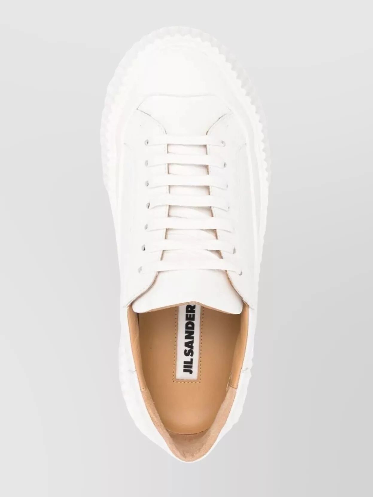 Jil Sander Platform Sole Round Toe Sneakers