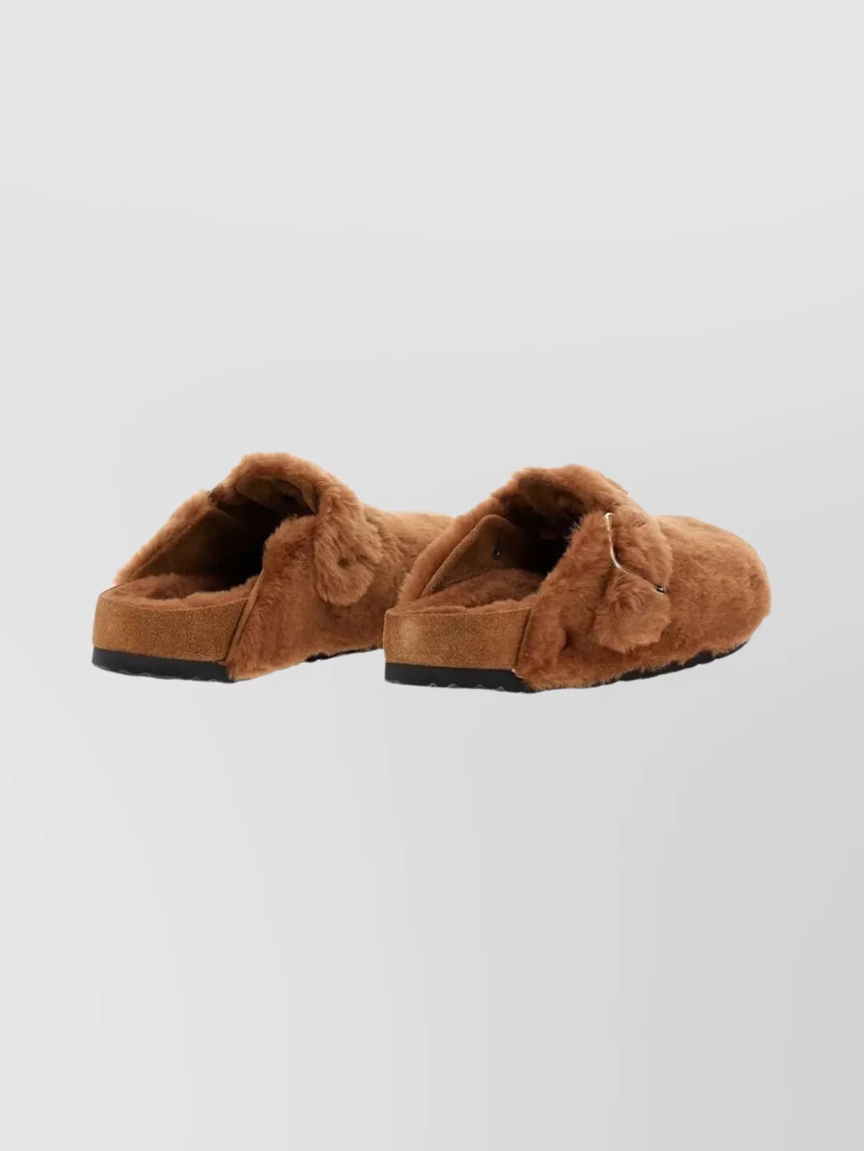 Birkenstock 1774 Shearling Clogs Featuring Buckle Detail In Animal Print