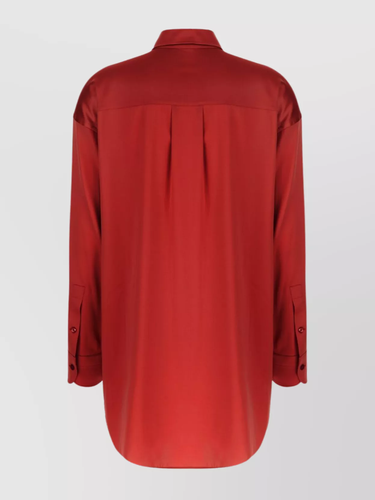 Tom Ford Silk Shirt With Collared Neck And Long Sleeves In Burgundy