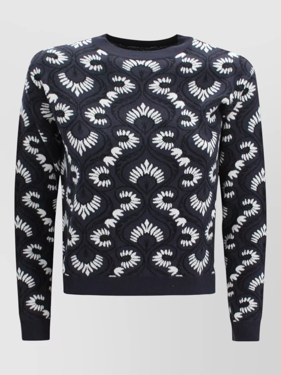 Weekend Max Mara Cropped printed long-sleeve top