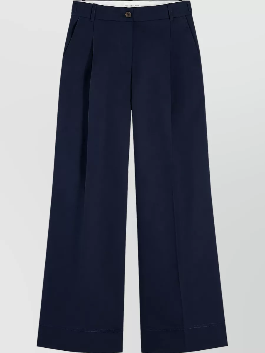 Tommy Hilfiger Cotton wide-leg trousers