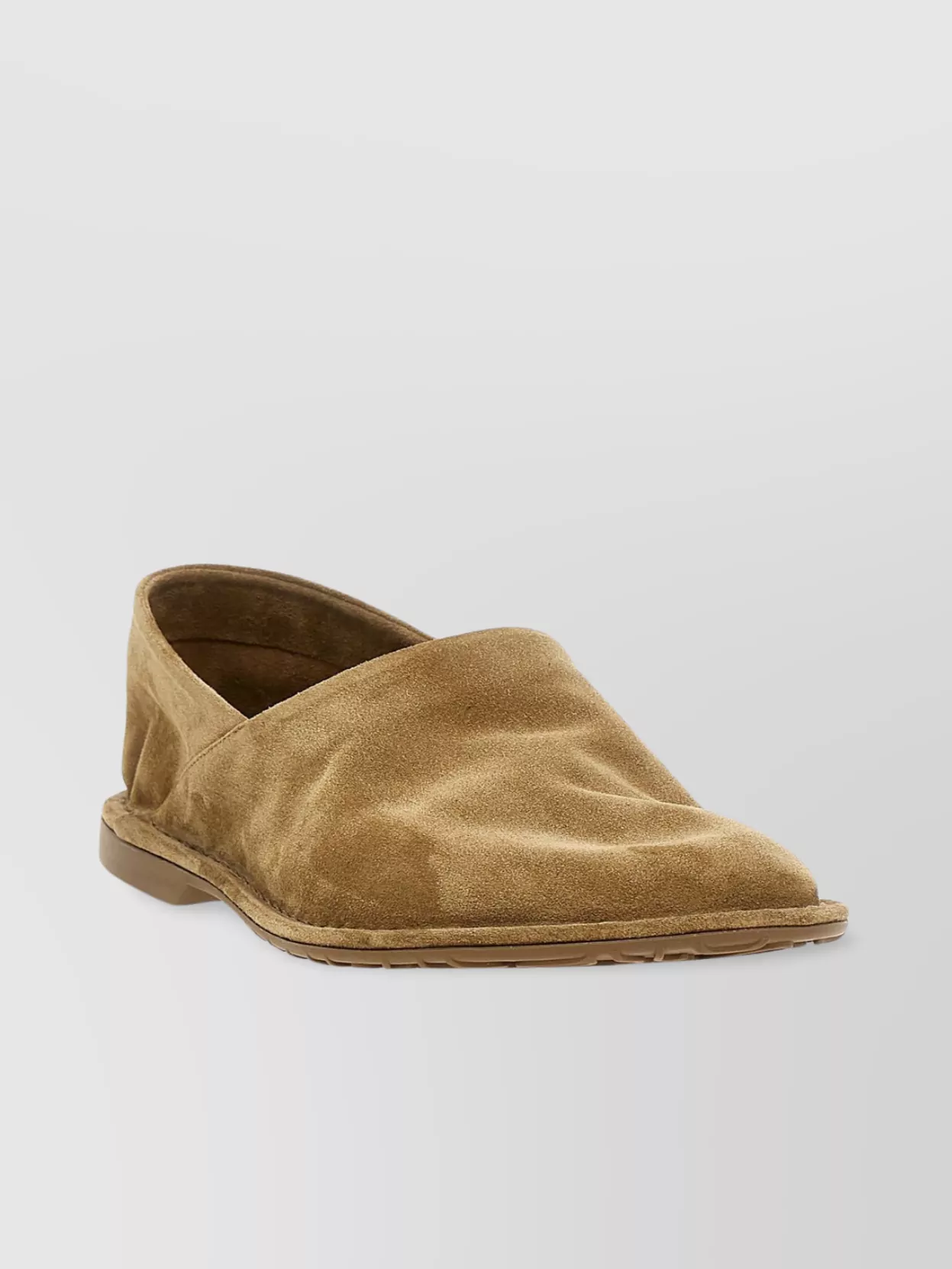 Loewe Slip-on Suede Slippers With Flat Rubber Sole