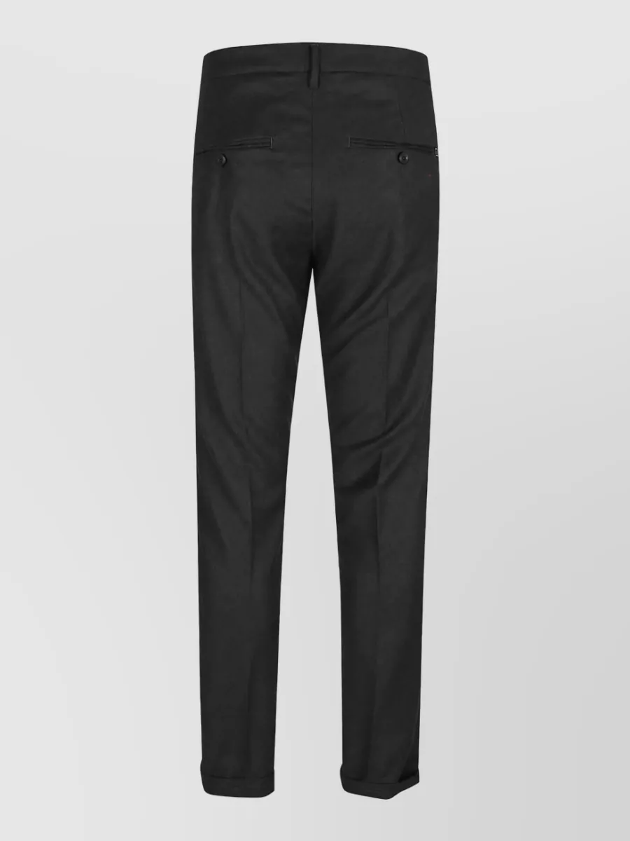 Dondup Stretch Flannel Low-Rise Slim Chino Trousers
