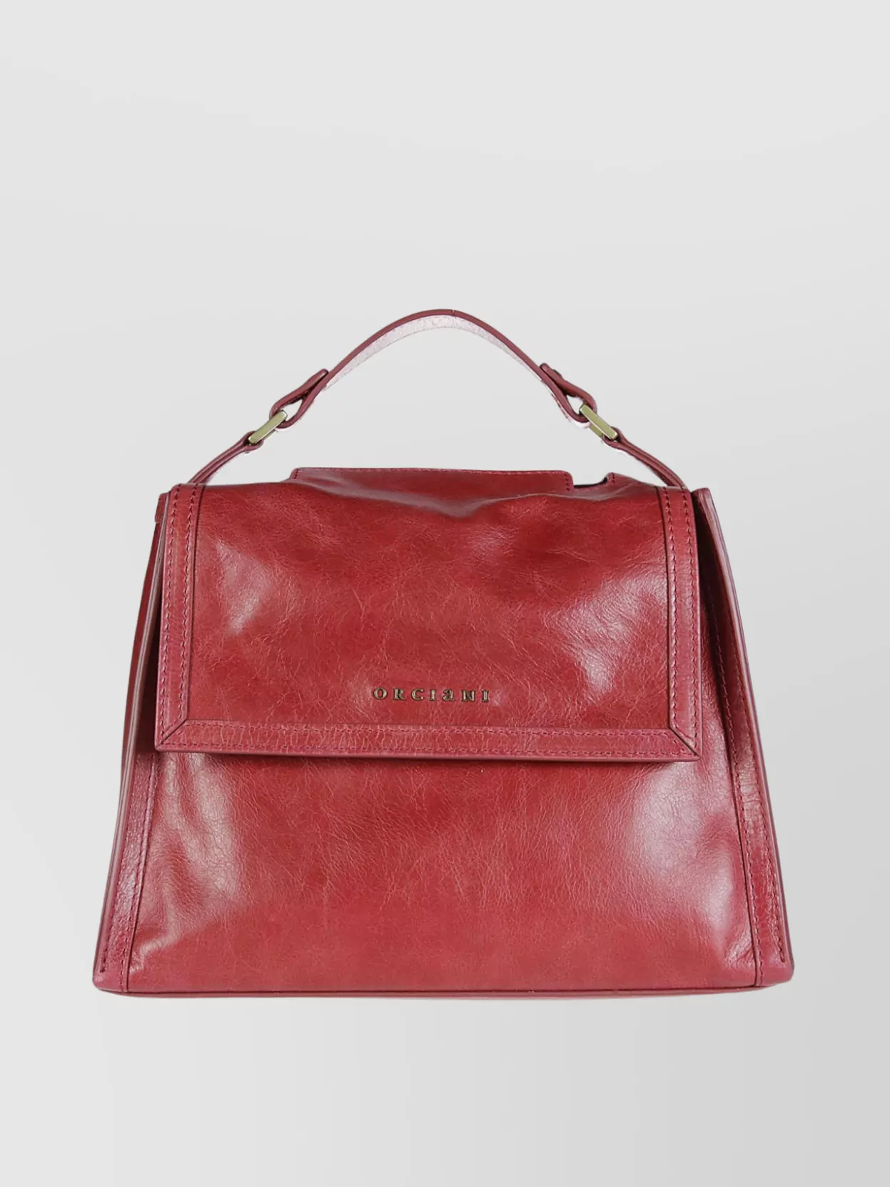 ORCIANI TEXTURED LEATHER TOTE WITH DETACHABLE STRAP
