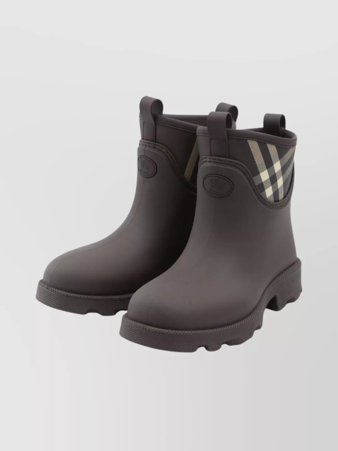 Burberry Ankle Boots Featuring Check Pattern In Brown