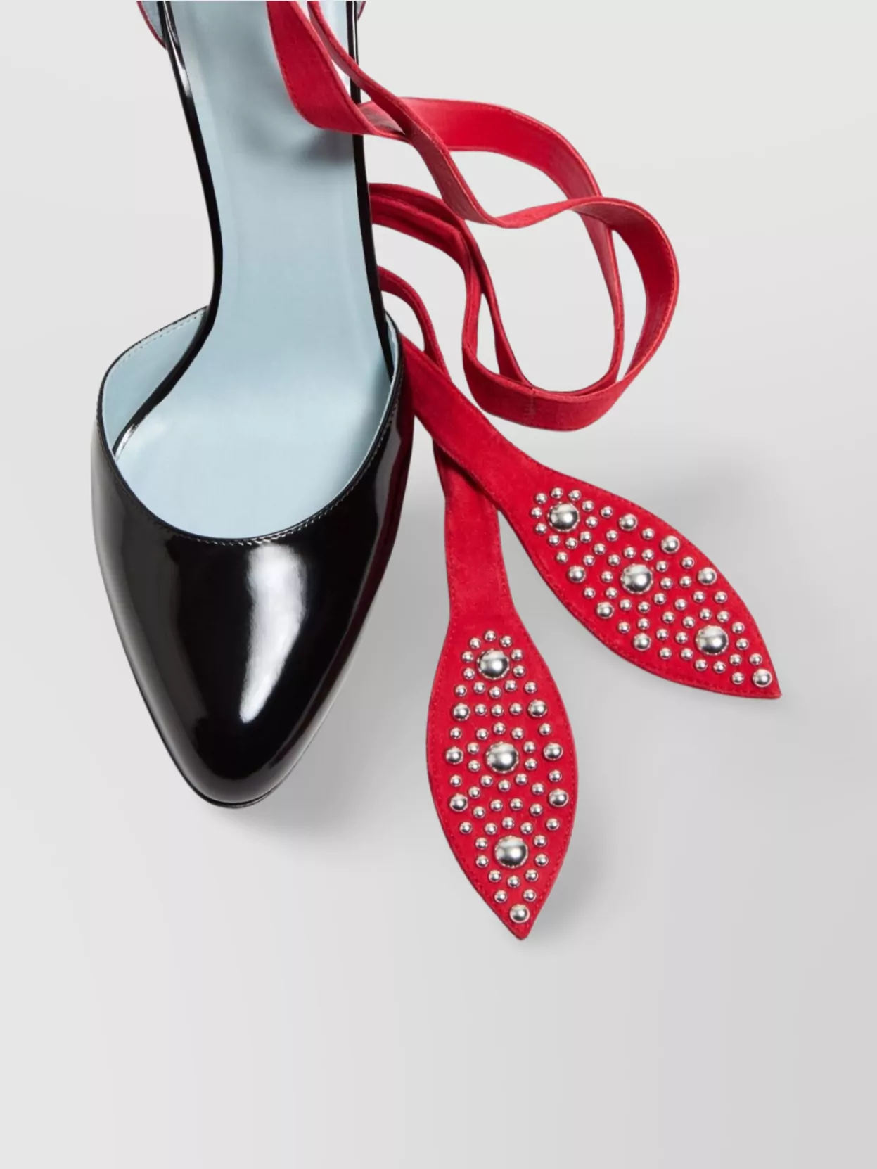 Shop Valentino Beaded Leather Pumps Color-block Design