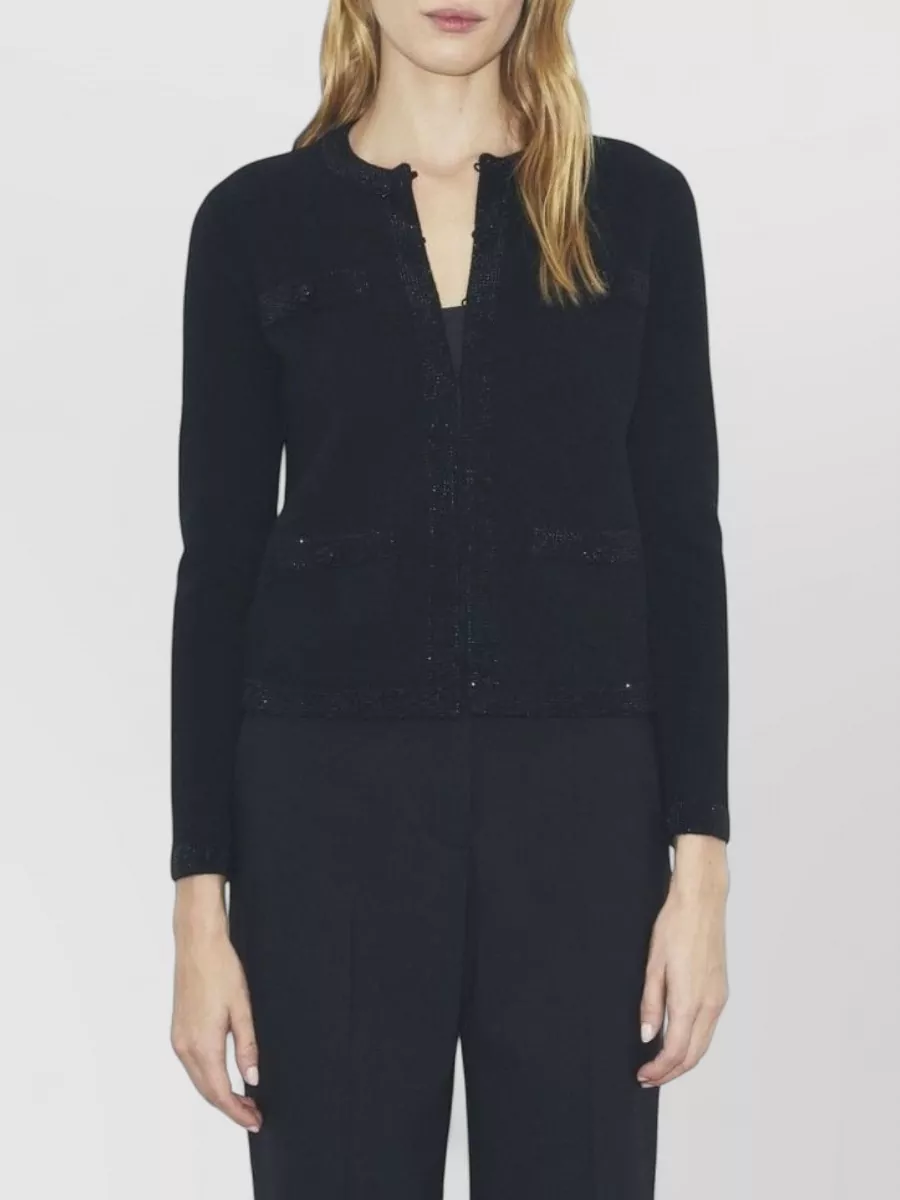 Tory Burch Embellished Wool Cardigan