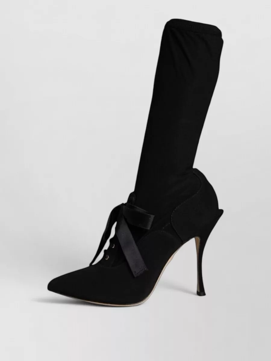 Dolce&Gabbana Mid Calf Stiletto Sock Boots