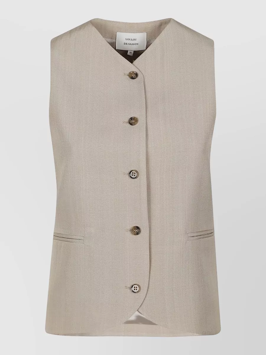 Loulou Studio high neck tailored vest