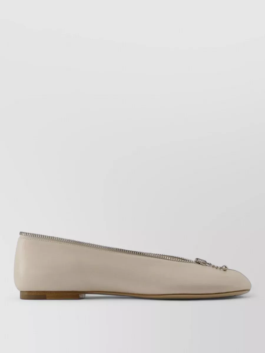 Burberry Leather zip loafers