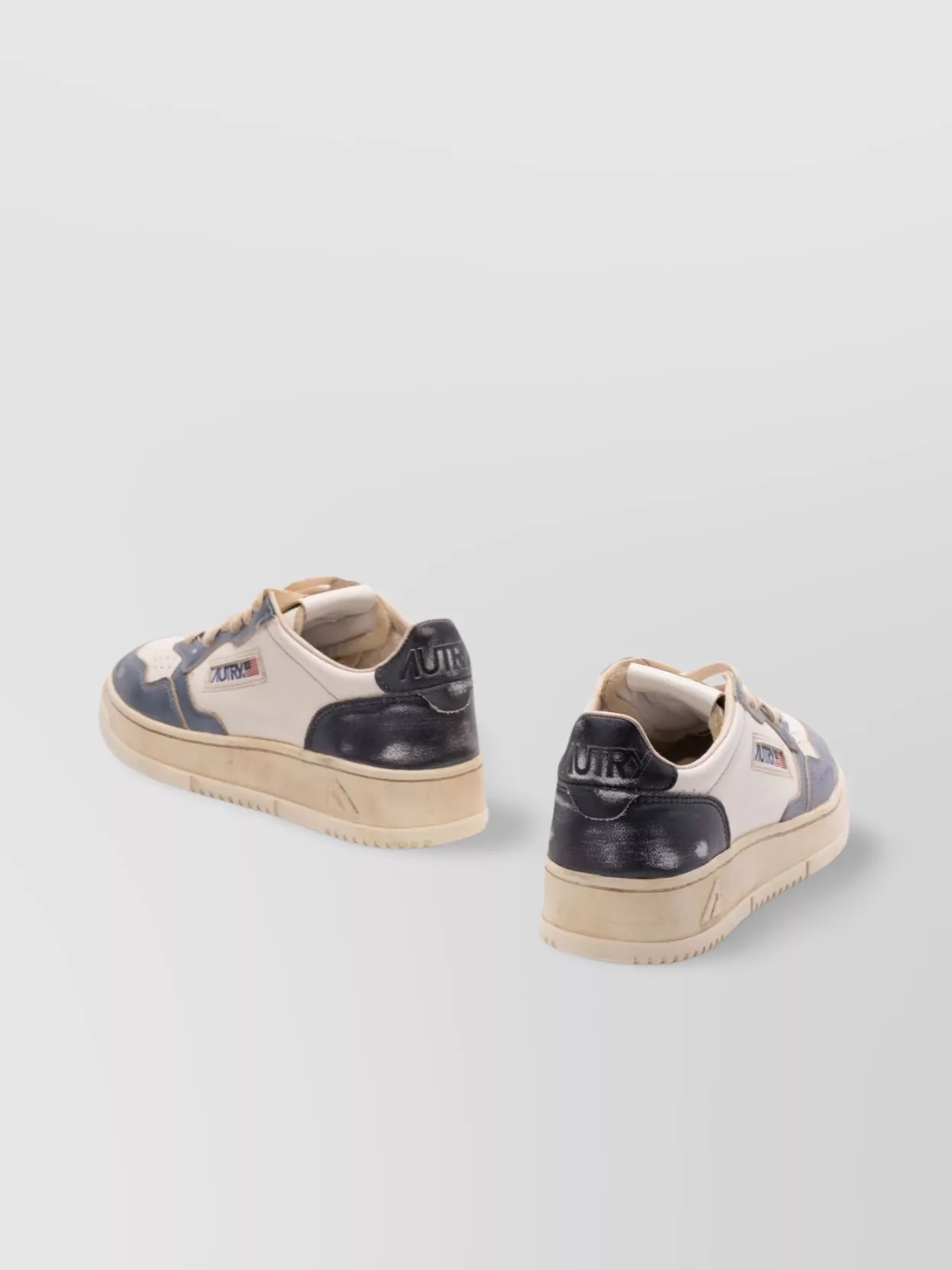 Autry Leather Panelled Sneakers With Perforated Toebox
