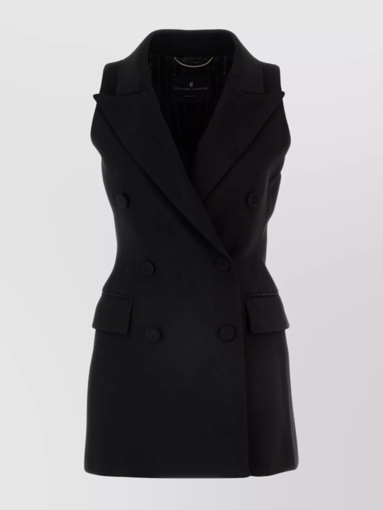 Shop Ermanno Scervino Structured Double-breasted Vest With Cinched Waist