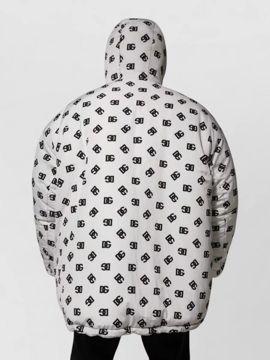 Dolce&Gabbana Logo-Print Hooded Puffer Jacket
