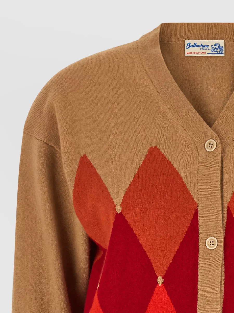 Ballantyne Cashmere Diamond Cardigan