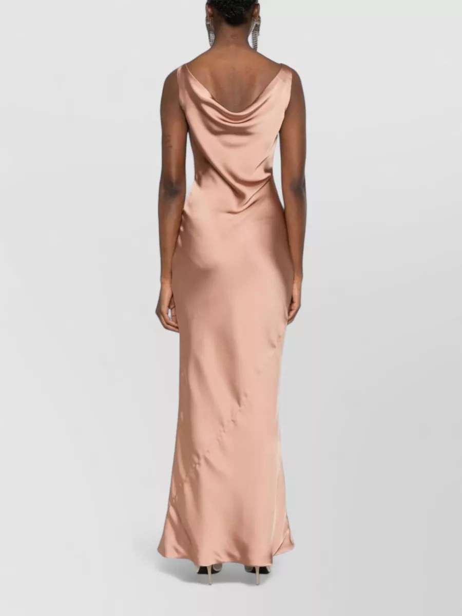 Norma Kamali Sleeveless Cowl-Neck Maxi Dress