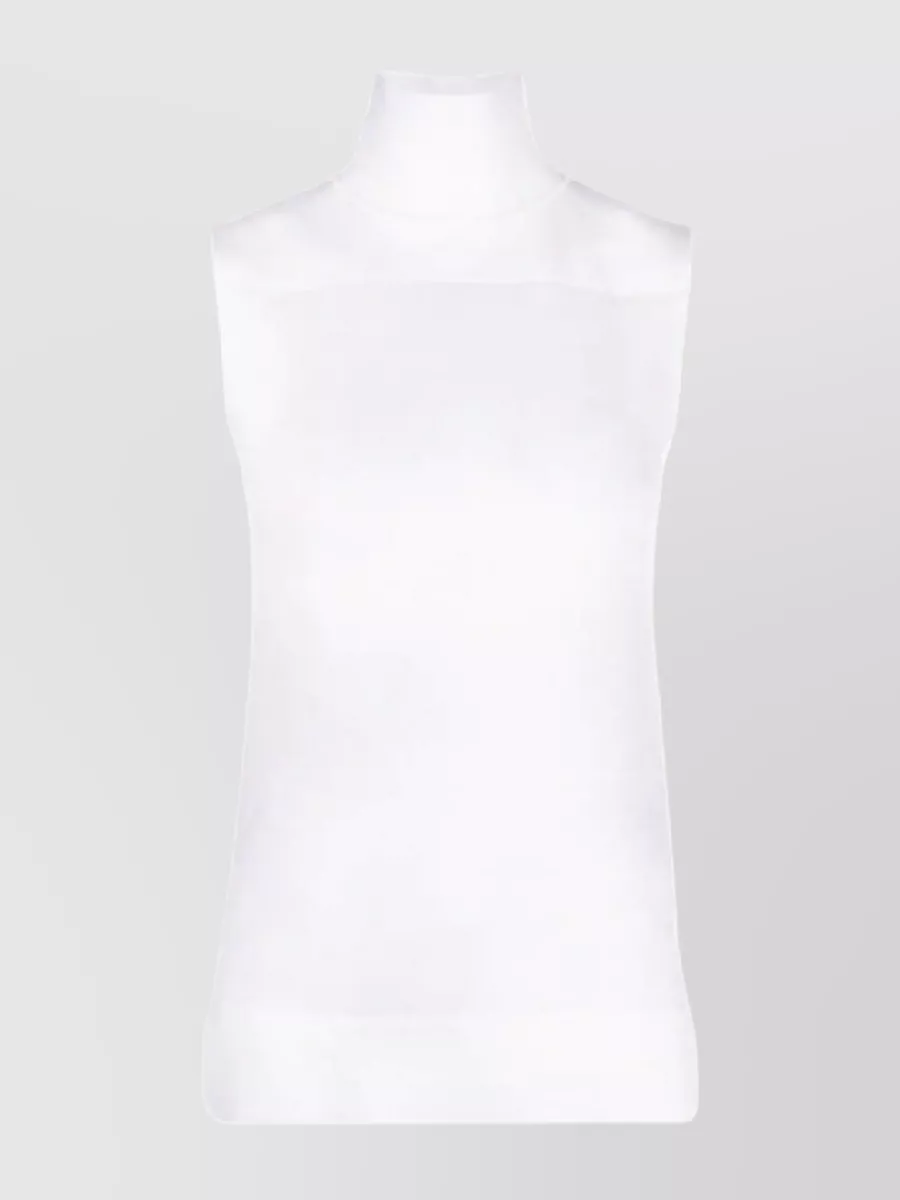 Jil Sander Panelled High-neck Top In White