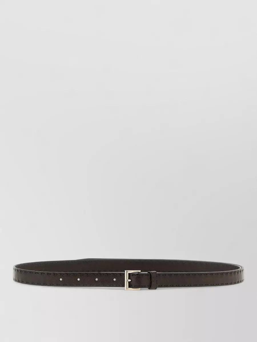 Prada leather slim belt