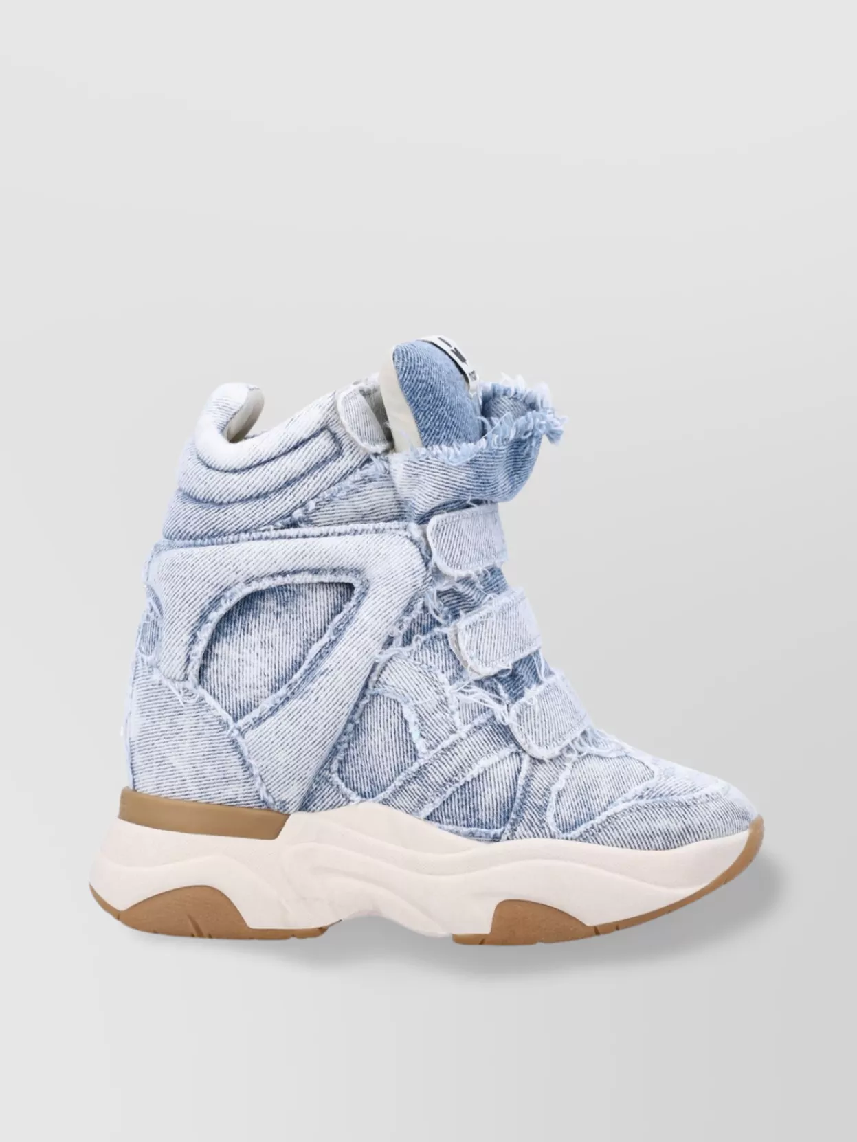 Isabel Marant High-Top Denim Chunky Sole Sneakers