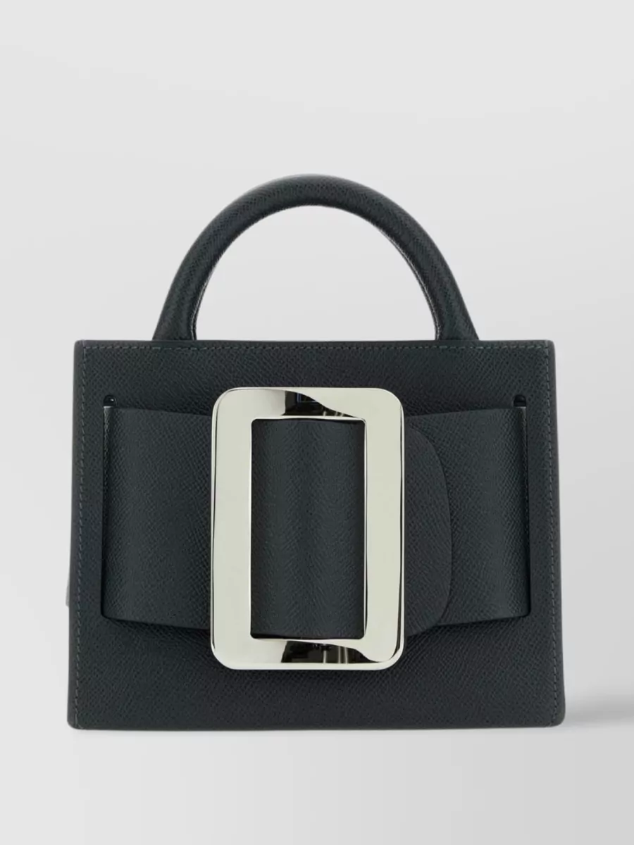 Shop Boyy Structured Flap Top Handle Bag In Black