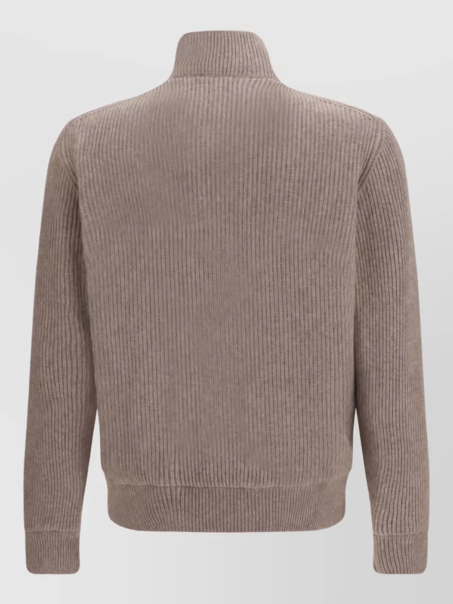 Brunello Cucinelli Suede High-Neck Jacket