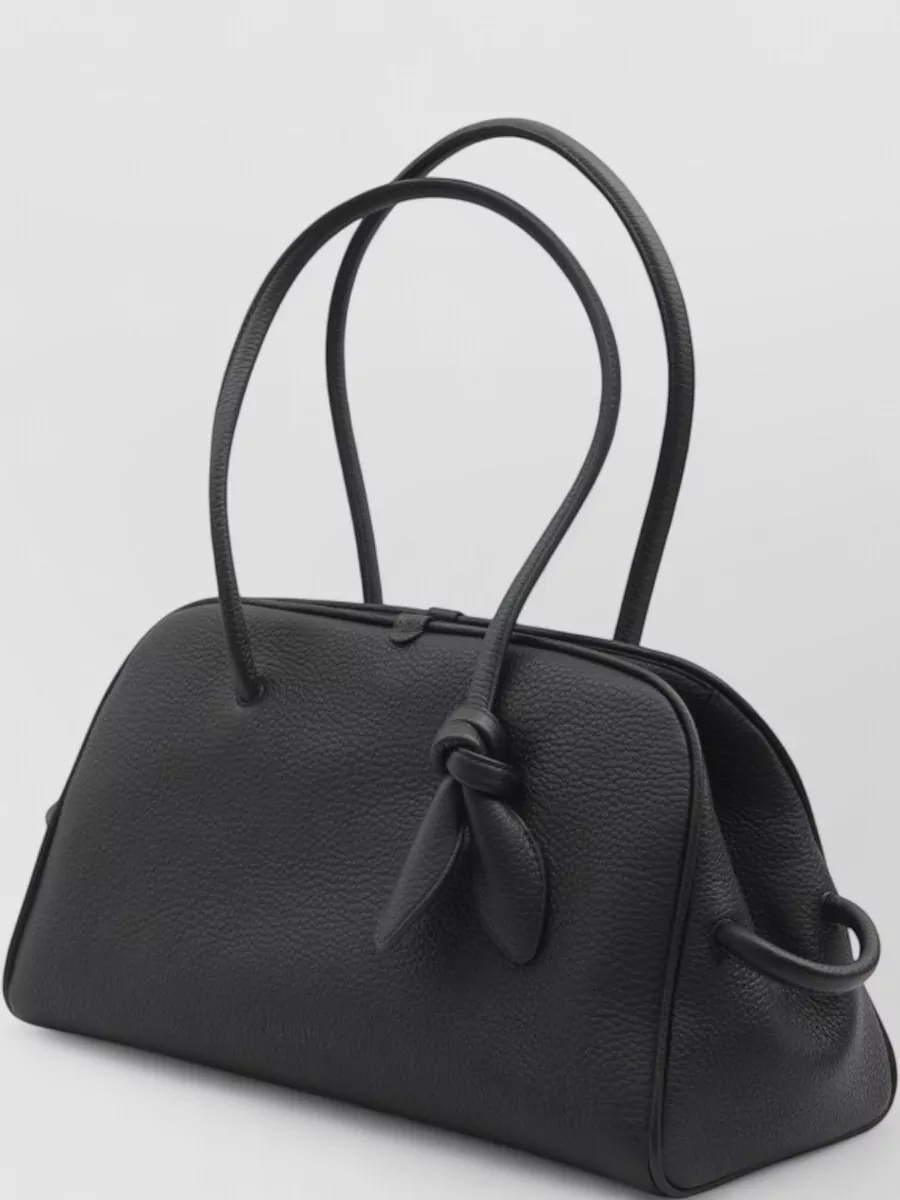 Jacquemus Turismo Medium Leather Shoulder Bowling Bag