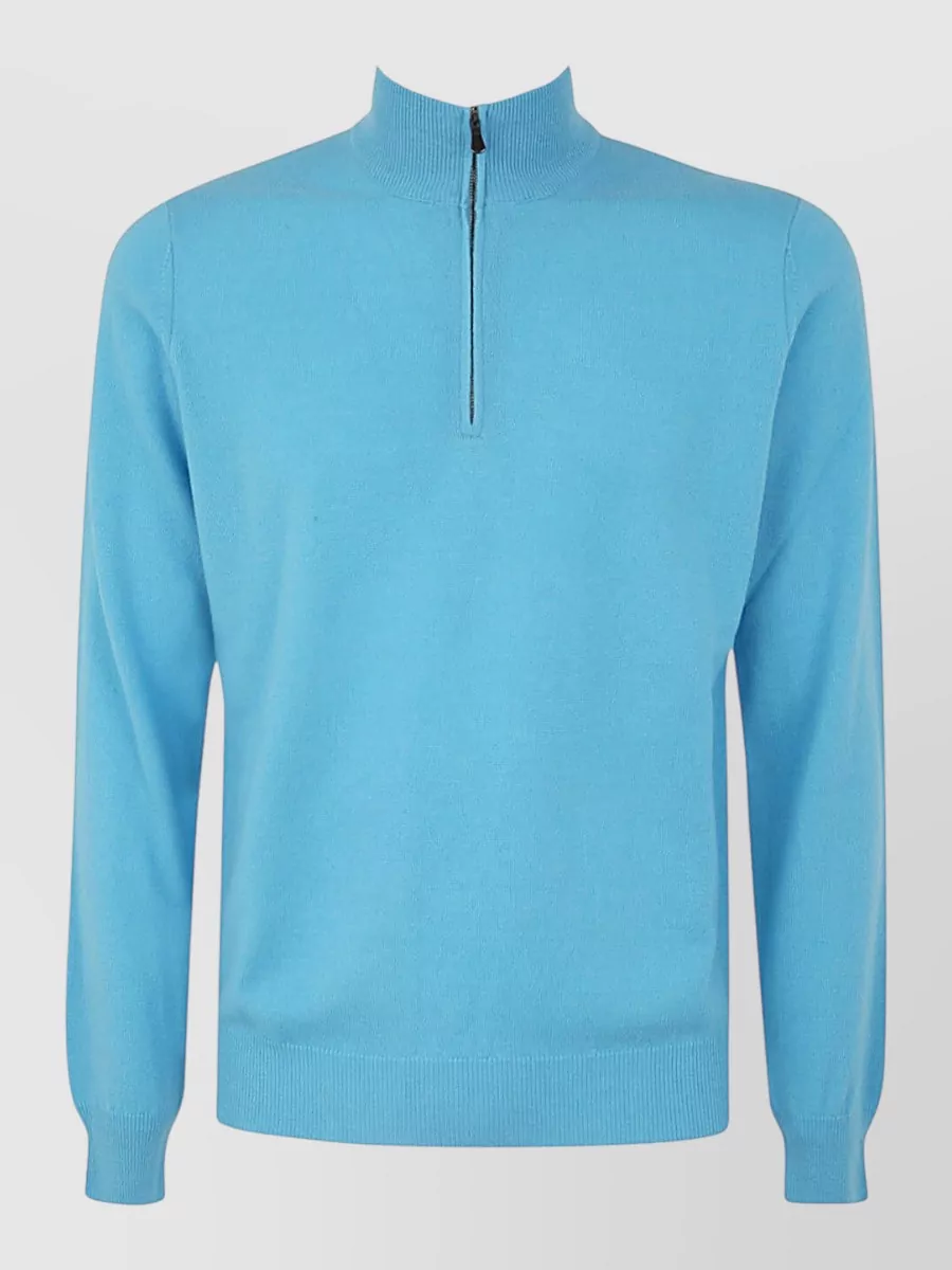 Filippo De Laurentis cashmere wool long-sleeve half-zip jumper