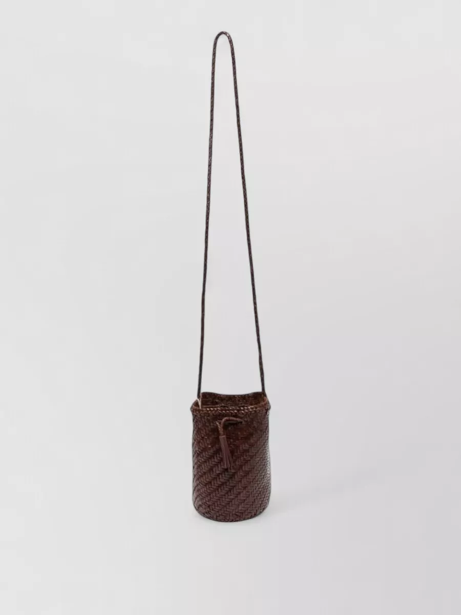Dragon Diffusion Pompom Double Jump Leather Cross-Body Bag