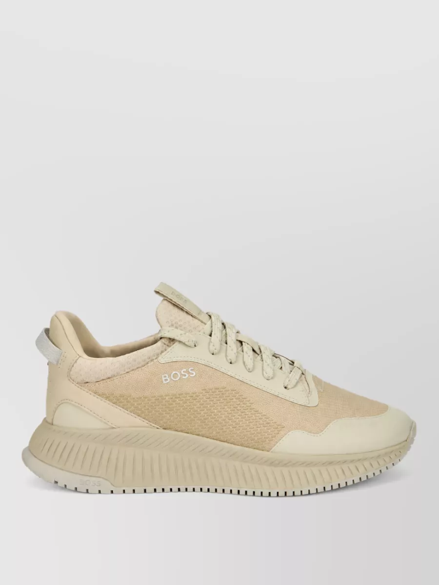 Boss Leather Low-Top Sneakers