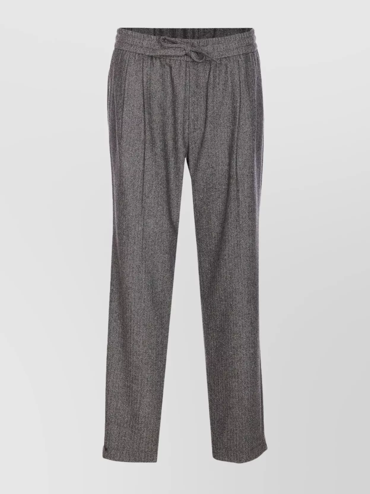 Dolce & Gabbana Trousers Tailored Herringbone Pattern In Gray