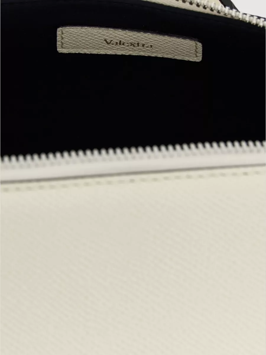 Valextra V Line Crossbody Bag Top Handle In Neutral