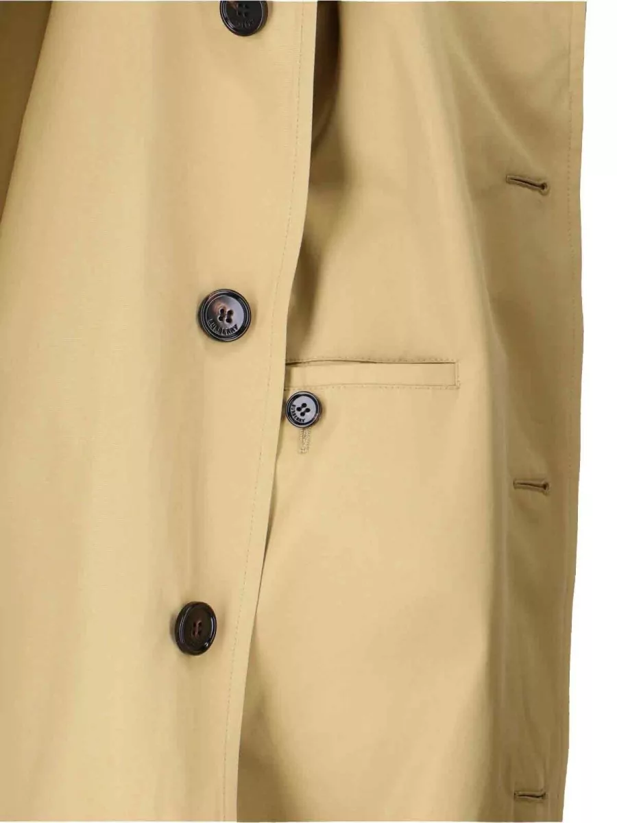 Burberry Cotton Long Single-Breasted Coat
