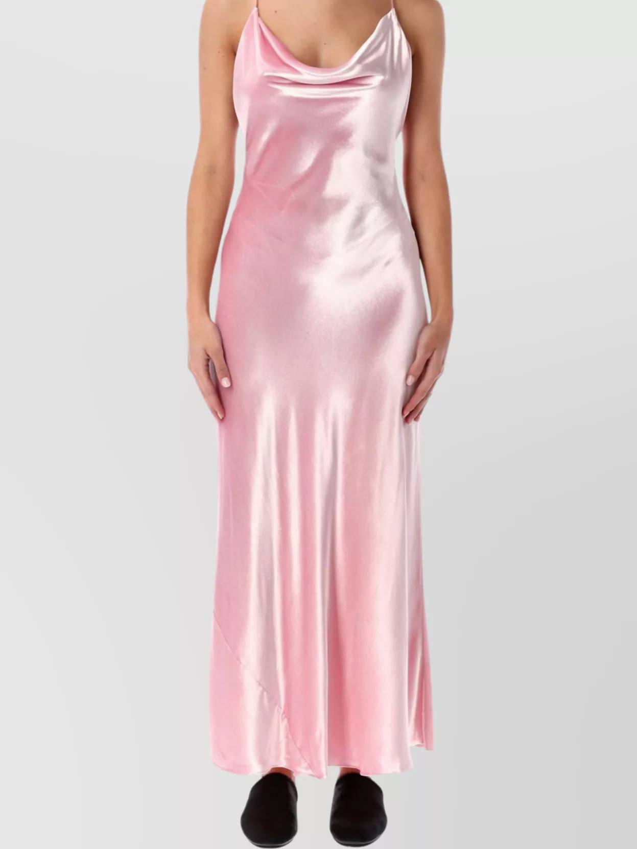 Alberta Ferretti Soft Cowl Neck Long Velvet Gown In Animal Print