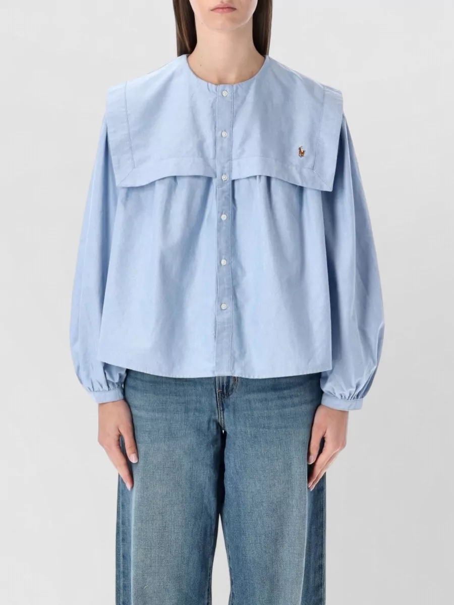 Polo Ralph Lauren Cotton Relaxed-Fit Long-Sleeve Blouse