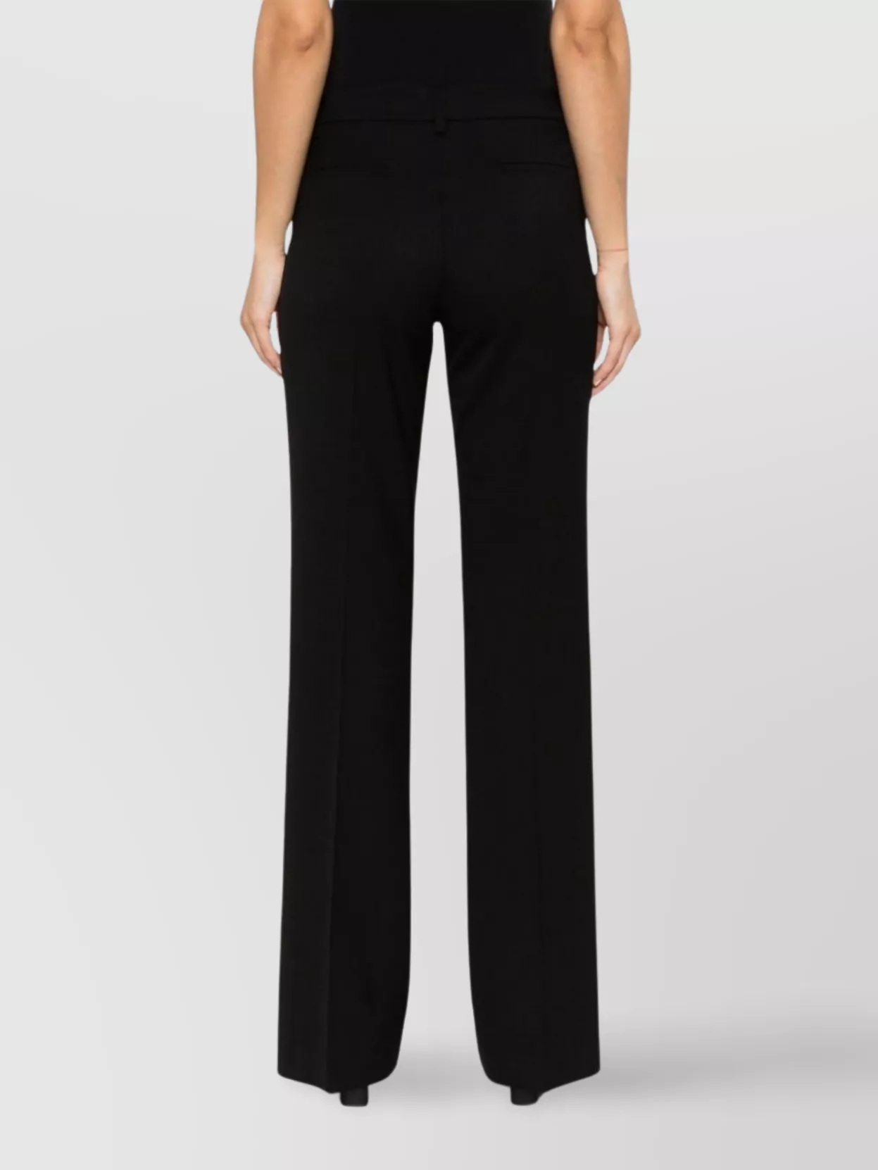 P.a.r.o.s.h Blue Pants With Wide Leg And Elastic Rear Waist In Tech Fabric Woman
