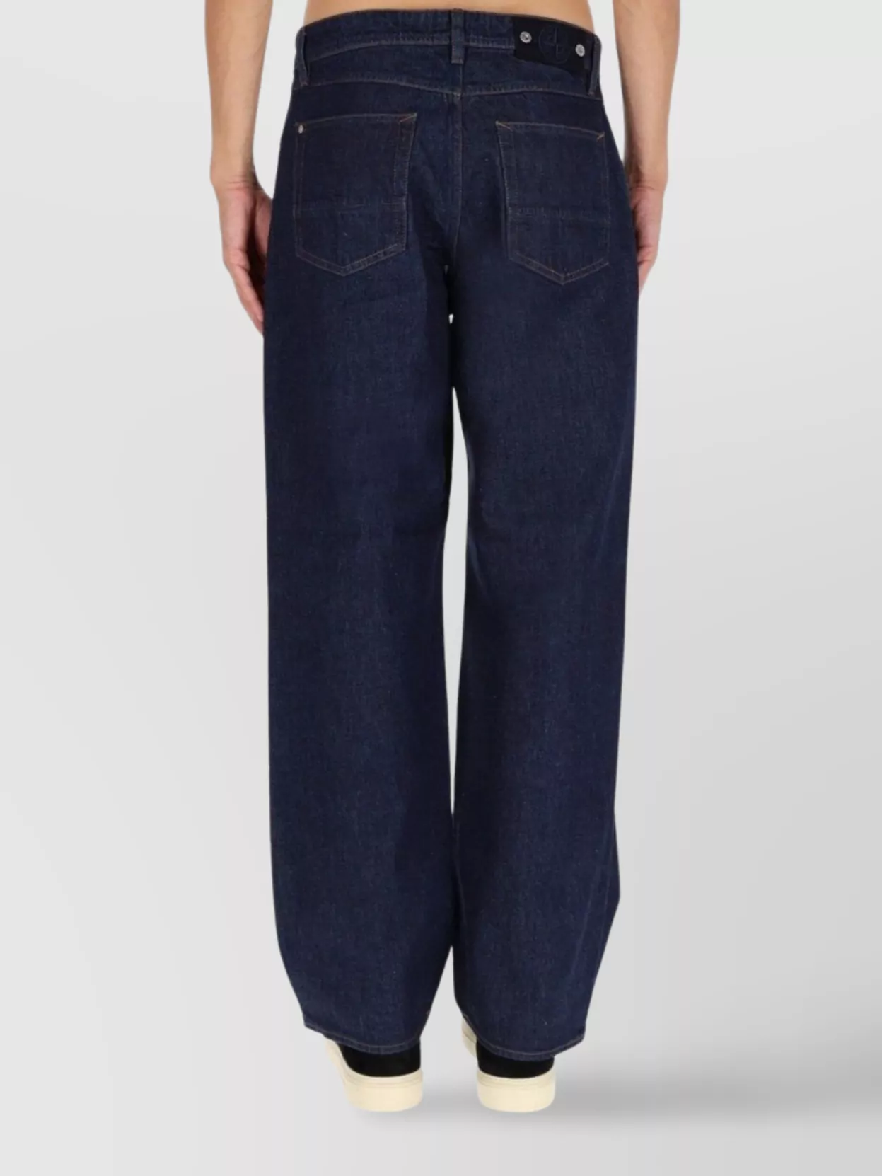 Stone Island Five-Pocket Trousers With Belt Loops And Contrast Stitching