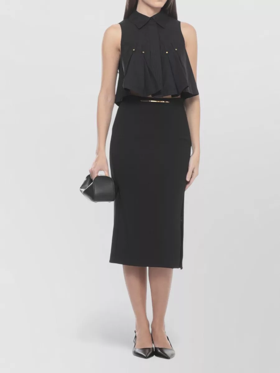 Elisabetta Franchi Sleeveless Cotton Shirt