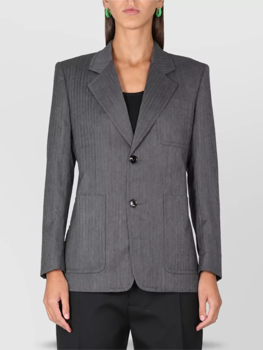 Bottega Veneta chevron wool blazer