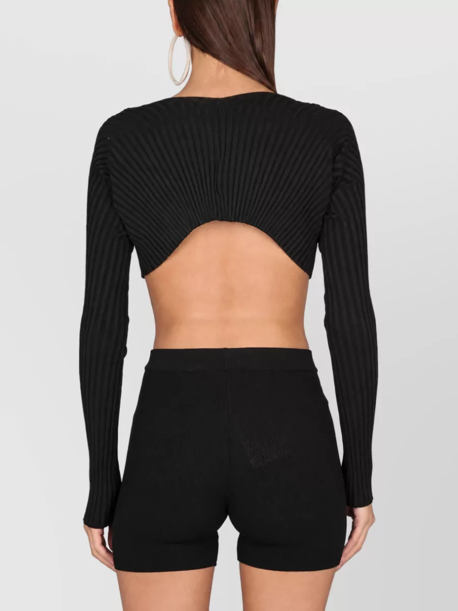 Jacquemus Fine-Knit Cropped Sleeveless Top