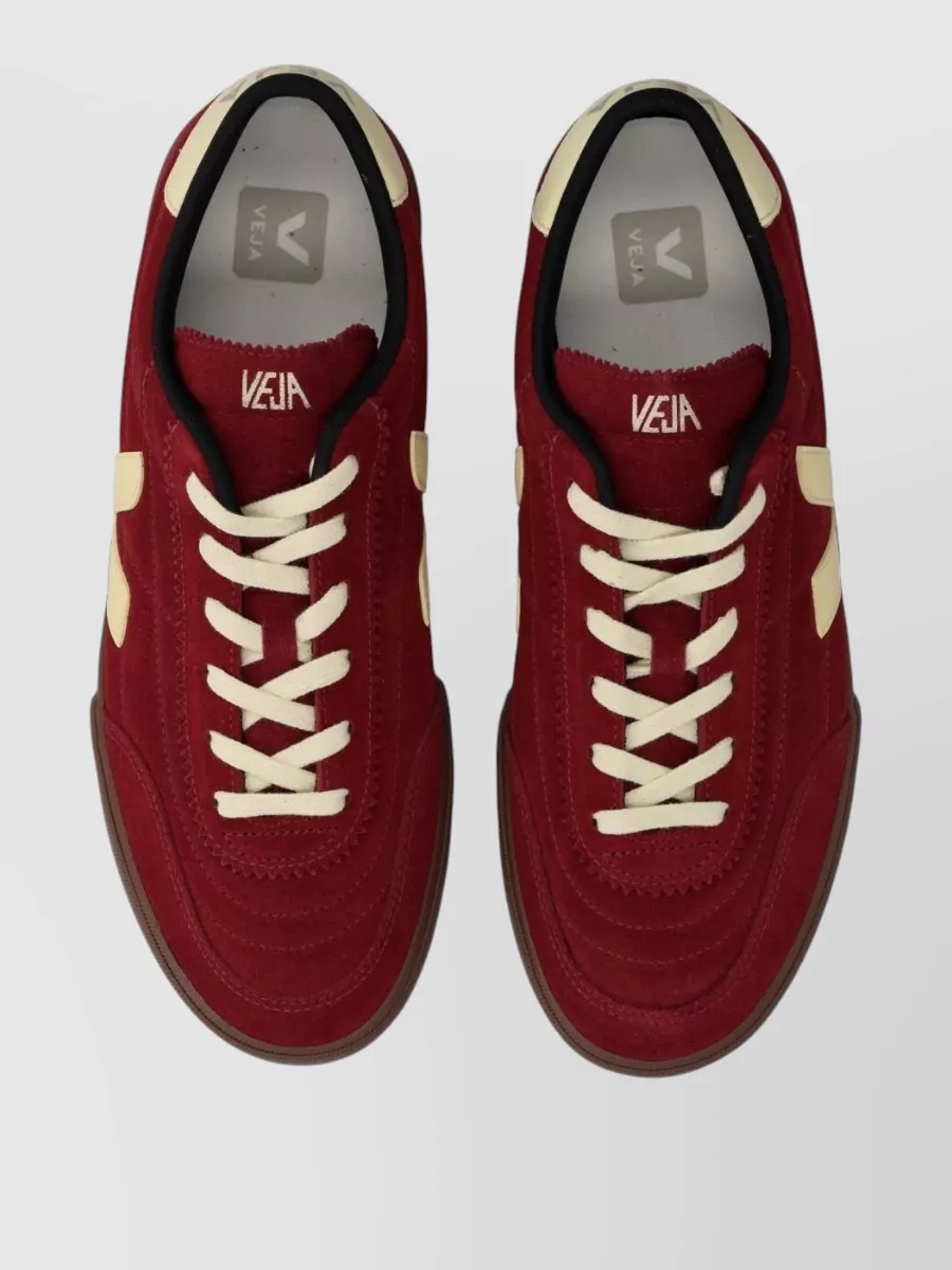 Veja Suede Sneakers With Rubber Sole And Heel Tab