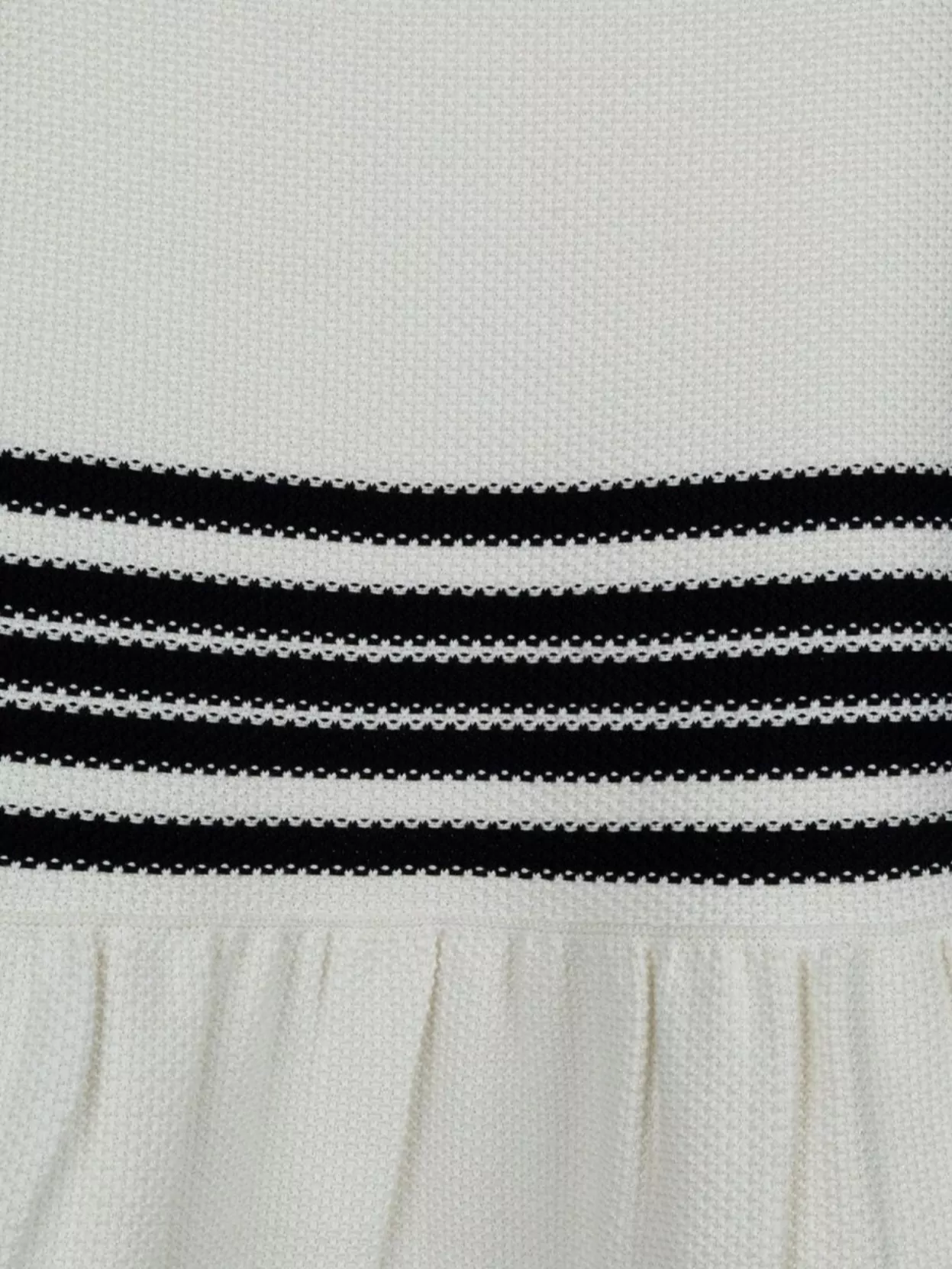 Dior Striped Skirt With Elastic Waistband And Ruffled Hem