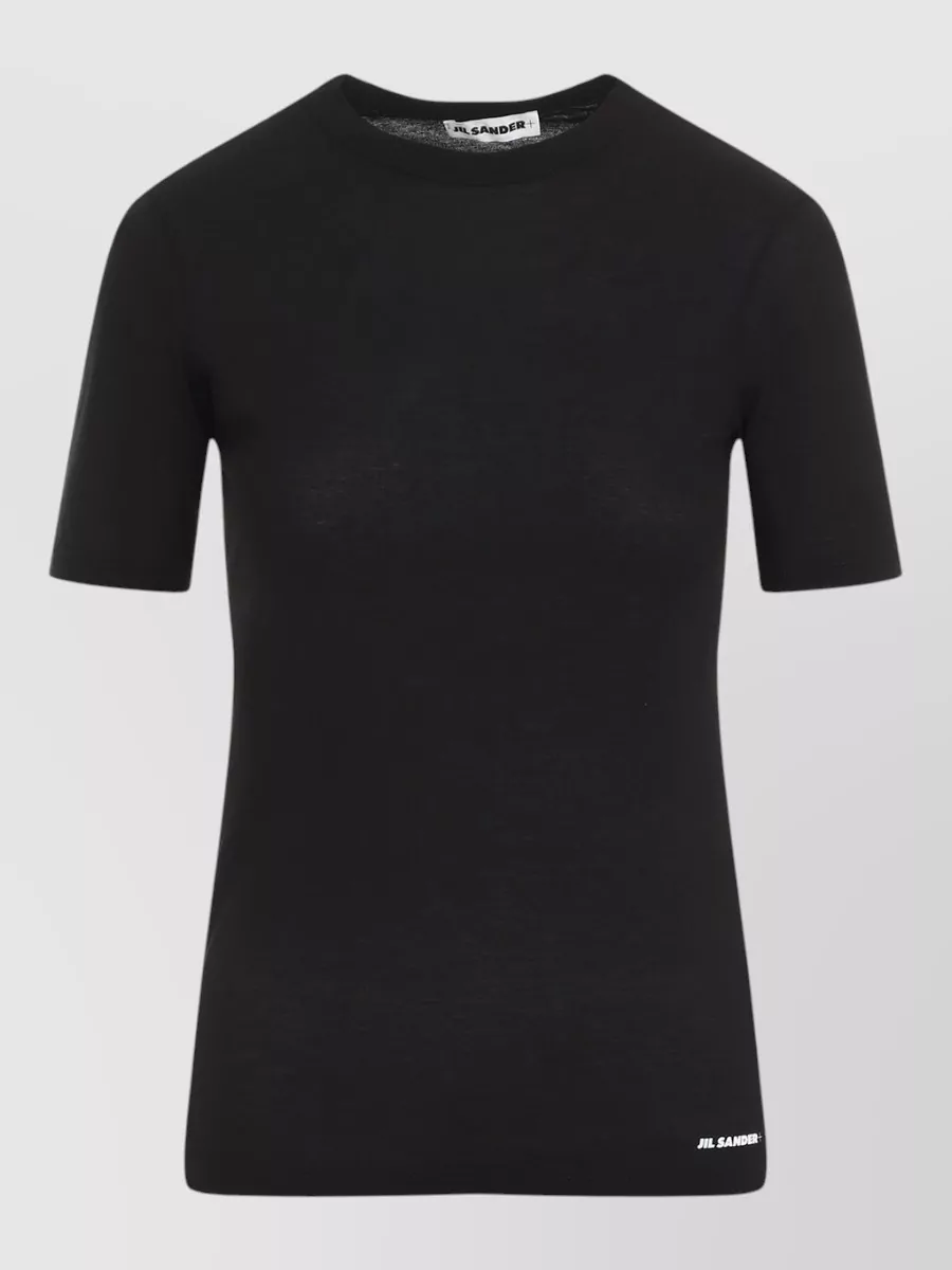 Jil Sander Plus Jil Sander Cotton T Shirt Round Neck In Black