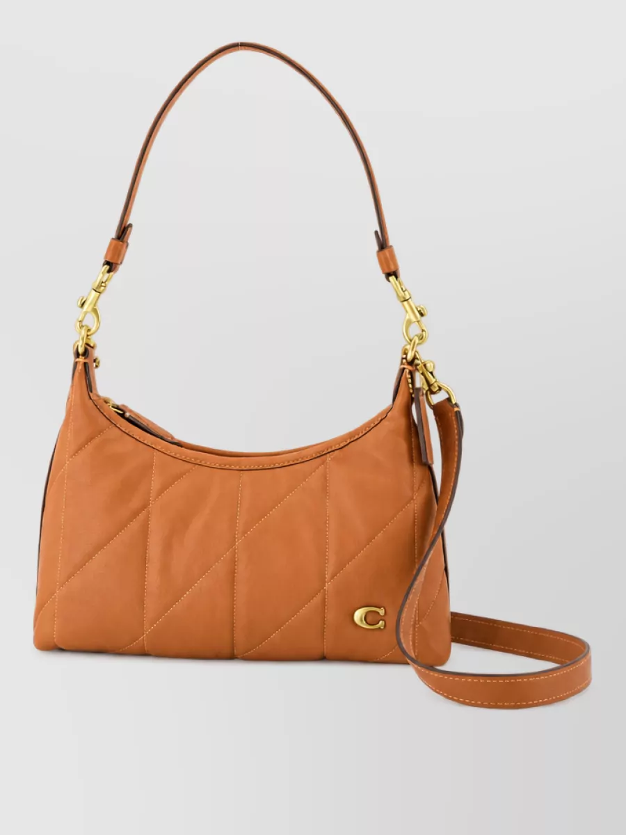 Coach leather quilted shoulder bag