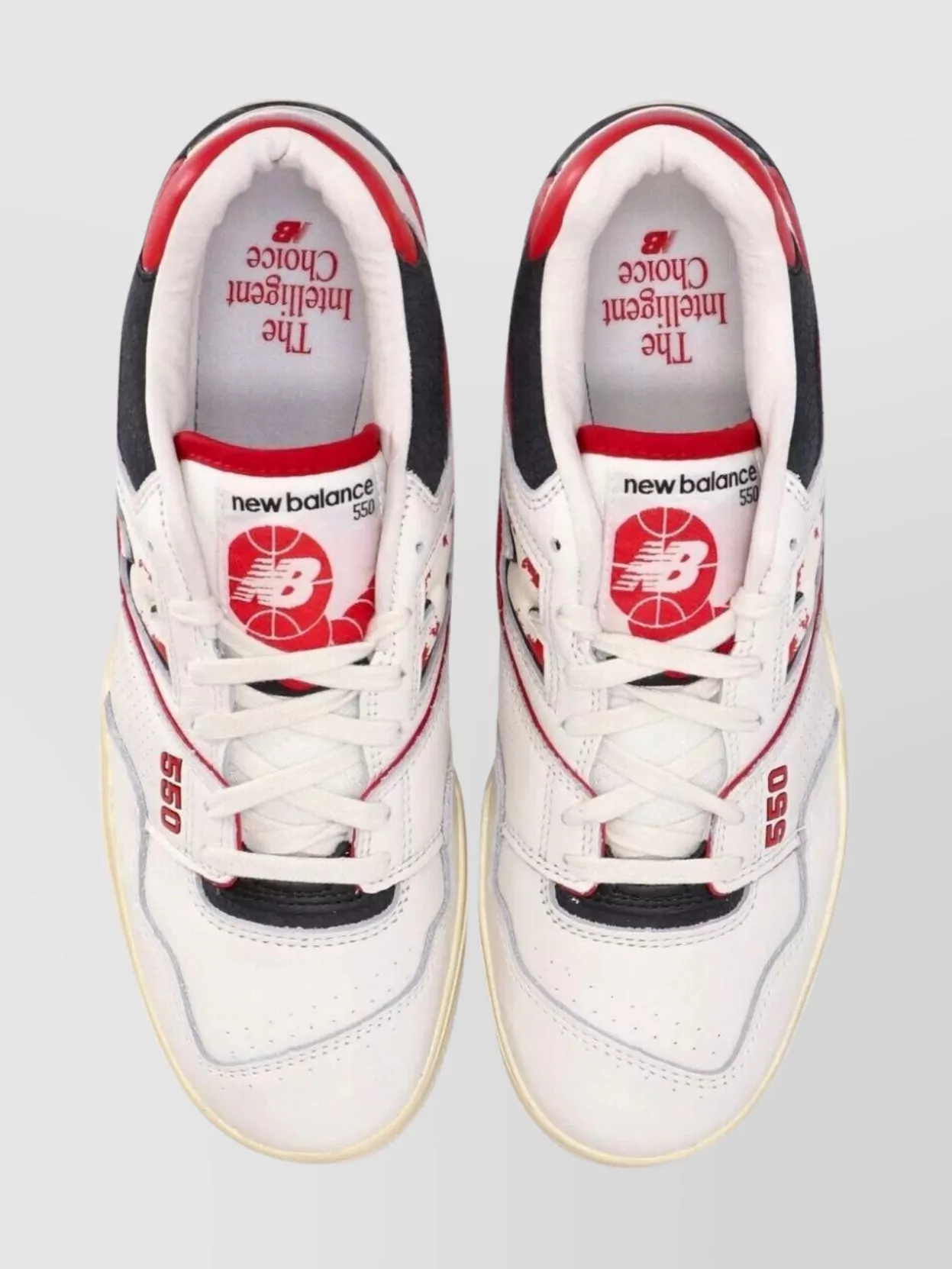 New Balance 550 Sneakers With Contrast Sole And Perforated Detailing