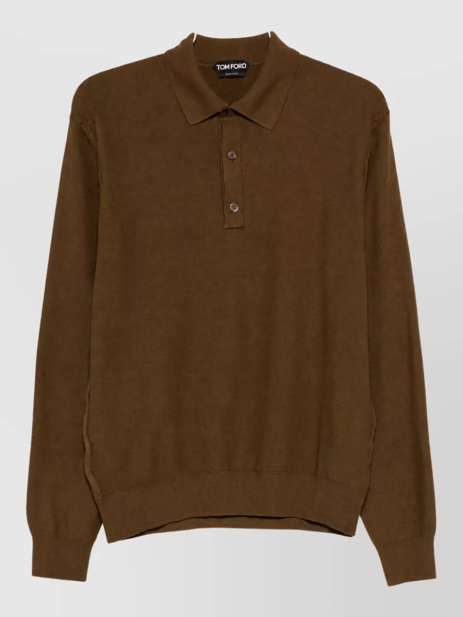Tom Ford wool piqué polo sweater