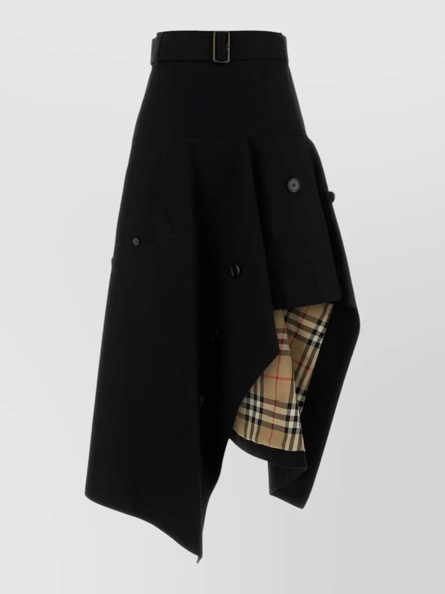 Burberry cotton asymmetric skirt