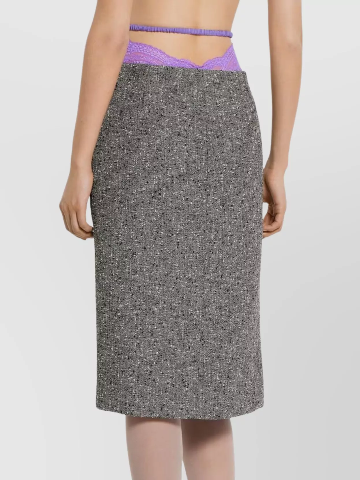 Gucci High-Waisted Buttoned Wool Skirt Featuring Slit