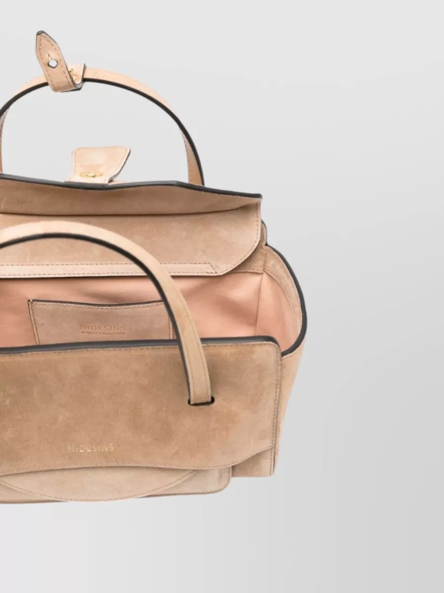 Hidesins Calf Leather Small Flap Tote Bag