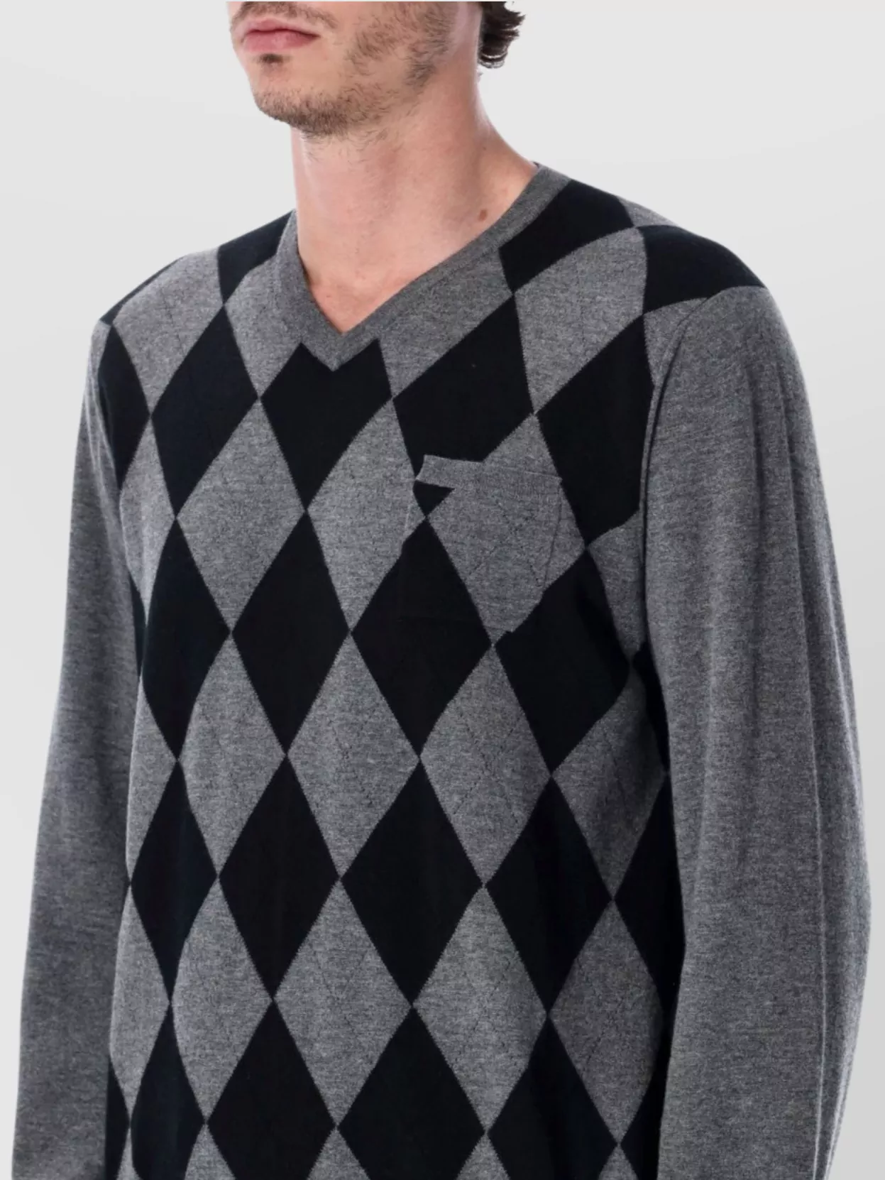 Ferragamo Argyle Pattern Knitwear Pocket