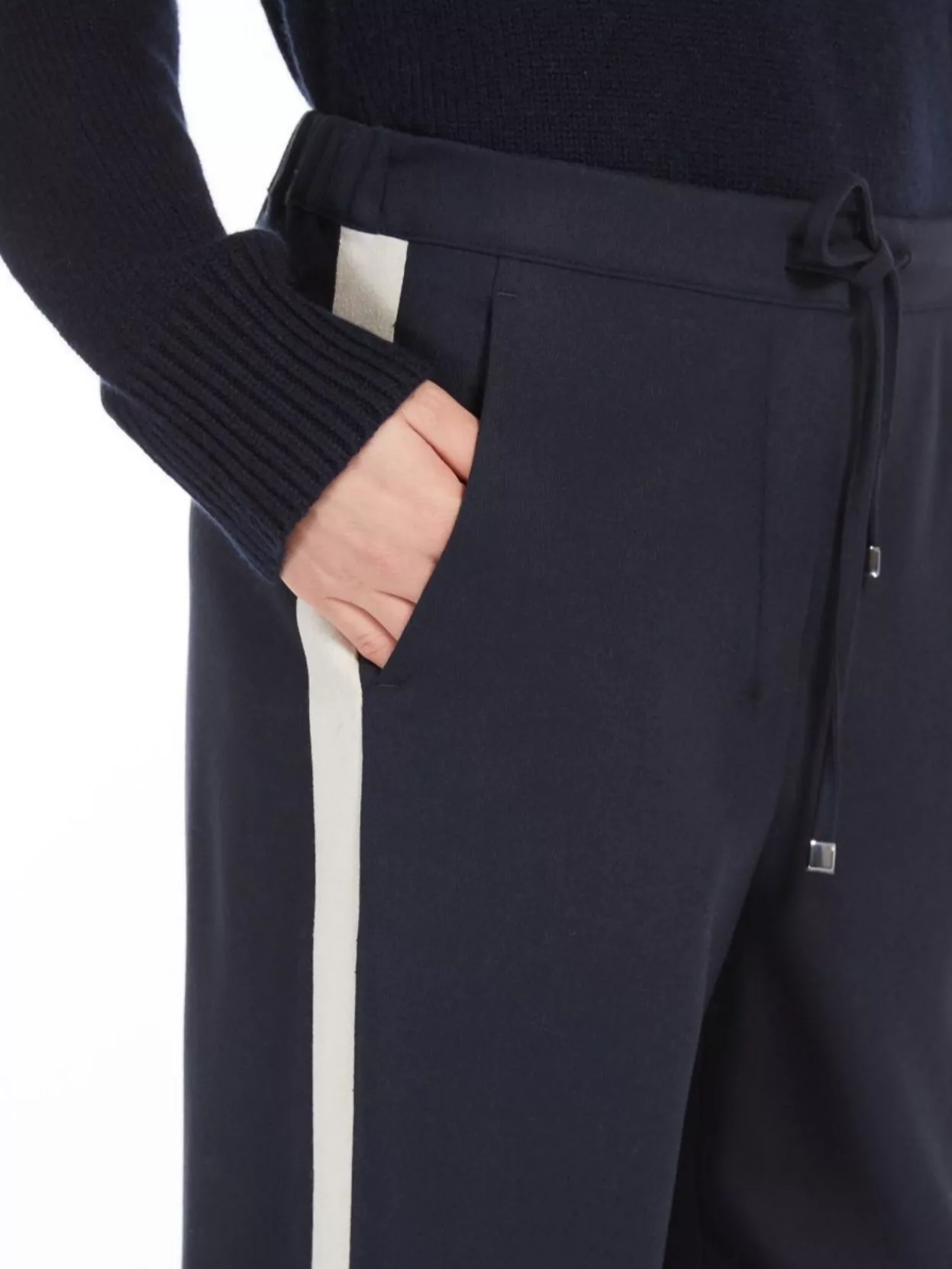 's Max Mara Flannel Trousers With Drawstring And Bands