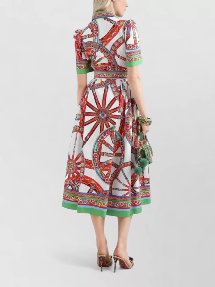 Dolce&Gabbana Printed Cotton Midi Dress